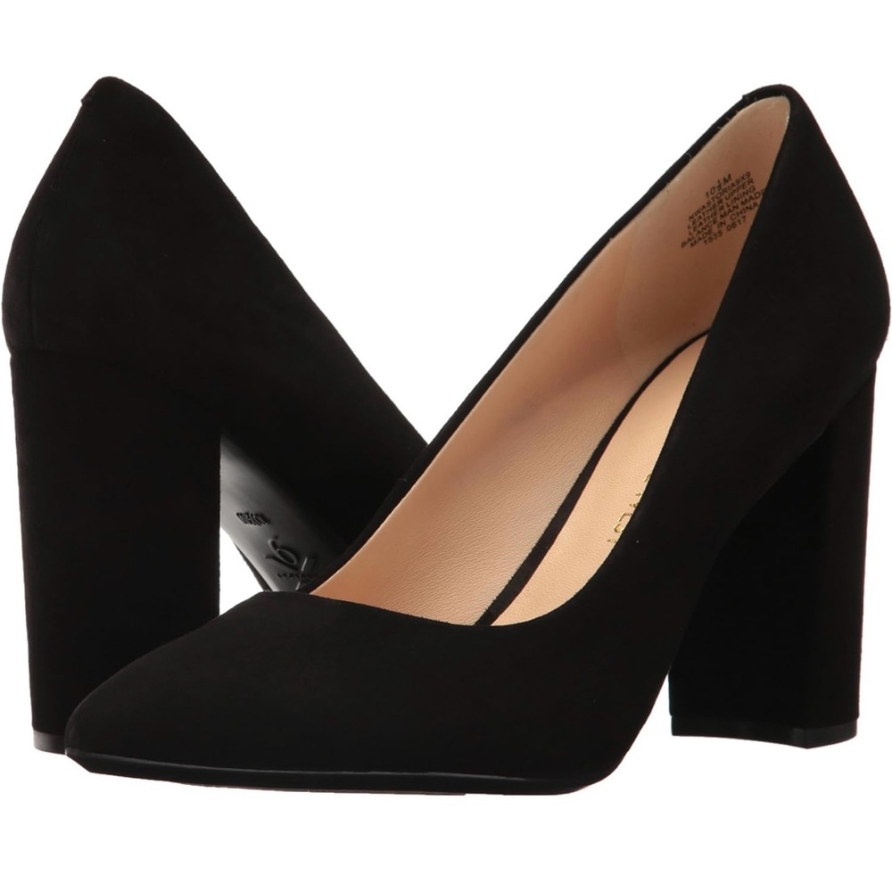 Nine West suede black pumps 6.5
